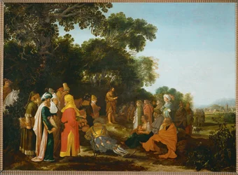 Johannes døperens preken (maleri på eik)