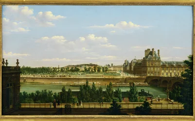 Tuileries-palasset og hagen mot Quai d#39;Orsay (maleri på lerret)