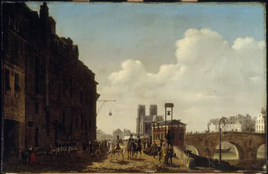 Keiseren besøker vin- og konjakkhallen i 1811 (olje på lerret)