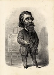flygende blad - Illustrasjon av Etienne Carjat (1826-1906): Kunst - Malere kunstnere, Diaz Narcisse Diaz de la Pena (1807-1876)