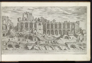 Palatijn til Roma Bouwwerken uit de oudheid (serietittel) Restene av det gamle Roma samlet og fotografert i perspektiv av Stefano Du Perac Parisino (serietittel på objekt)