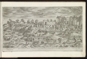 Palatijn til Roma Bouwwerken uit de oudheid (serietittel) Restene av det gamle Roma samlet og fotografert i perspektiv av Stefano Du Perac Parisino (serietittel på objekt)