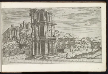 Septizonium i Roma Bouwwerken uit de oudheid (serietittel) Restene av det gamle Roma samlet og fotografert i perspektiv av Stefano Du Perac Parisino (serietittel på objekt)