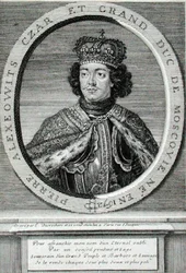 Peter I (1672-1725) (gravering)