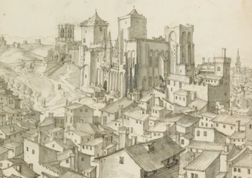 Fra byen Avignon og videre: Utsikt over byen Avignon og området rundt