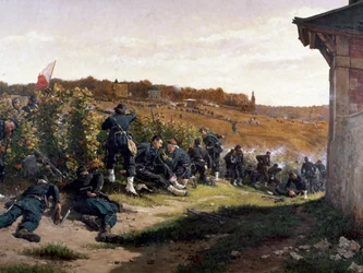 Tirailleurs de la Seine i slaget ved Rueil-Malmaison, 21. oktober 1870, detalj