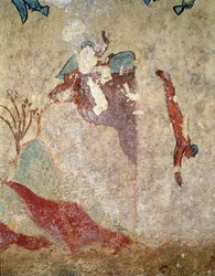 En dykker. (Detalj av freskomaleri, 520-510 f.Kr.)