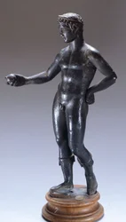 Bronsefigur gir et tilbud. Etruskisk sivilisasjon, 4. århundre f.Kr.