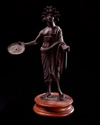 Etruskisk kunst: "" kvinneoffer"" Bronsestatuett fra det 2. århundre f.Kr
