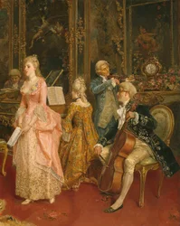 Konsert på Mozarts tid, 1853 (detaljer)