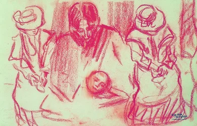 Der Maler Joseph Posenaer und Augustine Pautre