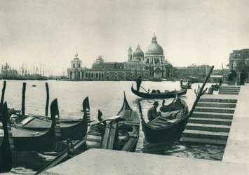 Kirken Santa Maria della Salute og Dogana, Venezia, Italia, 1927.