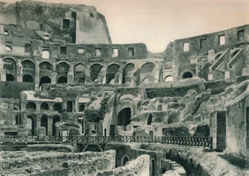 Interiør av Colosseum, Roma, Italia, 1927