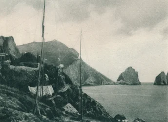Marina Piccola med fuglegarn, Capri, Italia, 1927