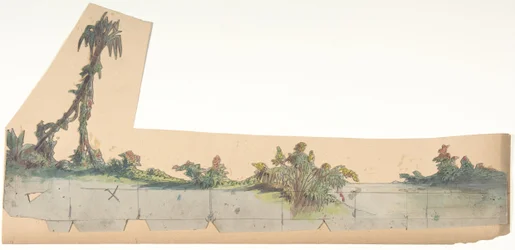 Design for et scenesett på Opéra, Paris, 1828-90.