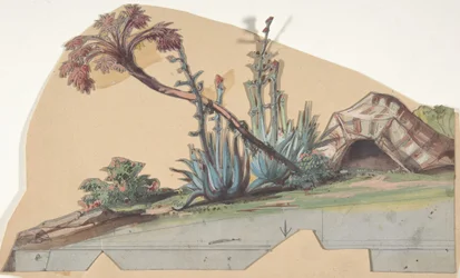 Design for et scenesett på Opéra, Paris, 1830-90.