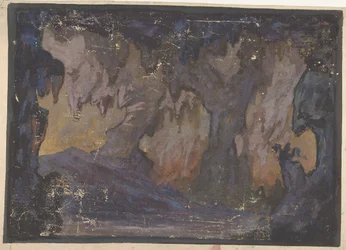 Design for et scenesett på Opéra, Paris, 1830-90.