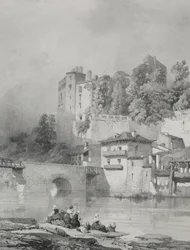 Pittoreske og romantiske reiser i det gamle Frankrike. Bretagne: Chateau de Clisson