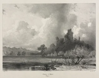 Pittoreske og romantiske reiser i det gamle Frankrike. Bretagne: Chateau de Penhoet.