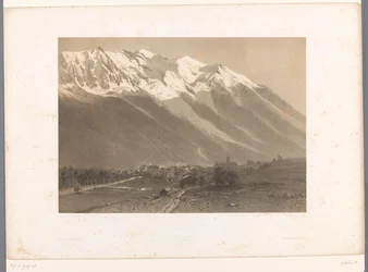Utsikt over Chamonix ved foten av Mont Blanc Le Mont Blanc et Chamonix (tittel på objekt) La Suisse et la Savoie (serietittel) Ansikter i Sveits og Savoy (serietittel på objekt)