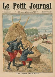 Et godt skudd, forsideillustrasjon fra «Le Petit Journal», illustrert bilag, 8. november 1914