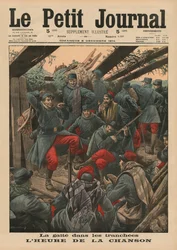 Glad fest i skyttergravene, Song Time, forsideillustrasjon fra 'Le Petit Journal', bilagsillustre, 6. desember 1914