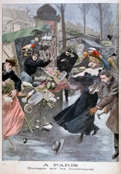 Orkan på boulevardene, Paris, 1900