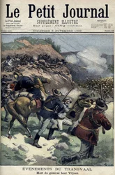 Sør-Afrika - Boerekrigen. General Boer Viljoens død. Tegning av Damblanc. Le Petite Journal, 5. november