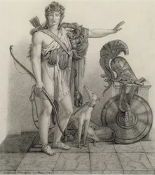 Hippolytus, 1832, etter et maleri av baron Pierre Narcisse Guerin (1774-1833) (kull på papir)