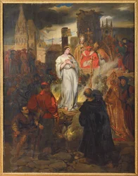 Joan of Arcs død, av Deveria, Eugene