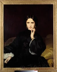 Portrett av Madame de Loynes (1837-1908). Hun holdt en viktig litterær og politisk salong. Maleri av Eugène Amaury-Duval (1808-1885), 1862. Paris, Musée d