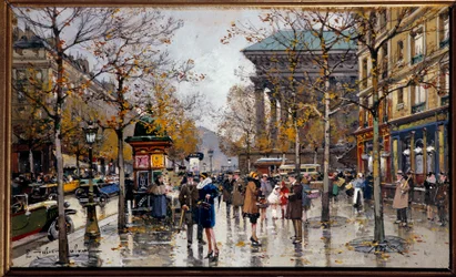 Utsikt over Boulevard des italienerne i Paris-maleri av Eugene Galien Leloue (Galien-Leloue) (1854-1941) 20. århundre Cholet, Musee des Beaux Arts