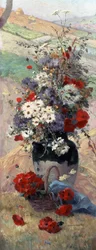 Sesongens blomster - Høst. Maleri av Eugene Henri Cauchois (1850-1911) Privat samling.