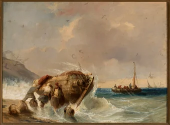Et fiskefartøy ved kysten
