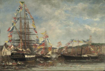 Fest i havnen i Honfleur, 1858