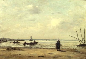 Lavvann nær Honfleur, ca. 1864-66 (olje på panel)