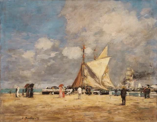 På bryggen, Deauville, 1889