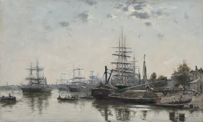 Utsikt over Bordeaux, fra Quai des Chartrons, 1874.