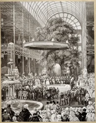 Åpning av verdensutstillingen i London i 1851 av Lami.