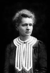 Den franske fysikeren Marie Curie (1867-1934), Nobelprisen i fysikk i 1903, Nobelprisen i kjemi i 1911, foto av Eugene Pirou