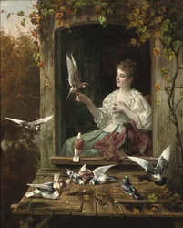Feeding the Birds (olje på lerret)