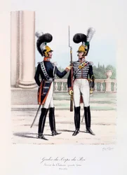 Gardes-du-Corps de Roi, Service de Chateau, hel kjole, 1820-30