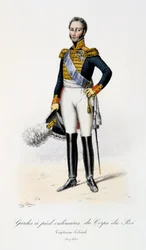 Ordinære fotvakter av kongens korps, kaptein-oberst, 1817-30