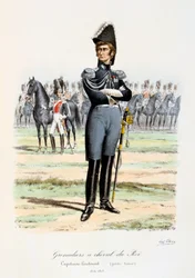 Kongens hestegrenaderer, kapteinløytnant 1814-15
