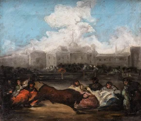 Okseløpet, ca. 1860 (olje på lerret)