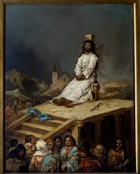 Inkvisisjon: "" manken"" Maleri av Eugenio Lucas y Velasquez (1817-1870) 1800-tallet Søn. 0,53x0,41 m Lille, Musee des Beaux Arts
