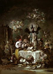 Allegorisk innfall. Gjerrigheten, 1852