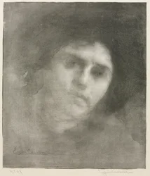 Madame Eugène Carrière stor tallerken, 1893.