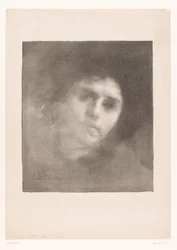Portrett av Madame Carriere Fru Eugene Carriere