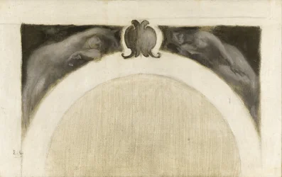 Skisse til Salon des Sciences på Hôtel de Ville i Paris: Botanikk - Medisin, ca. 1889 (blyant, olje på lerret)